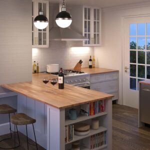 72 inch x 255 inch x 15 inch acacia wood kitchen countertop light oak