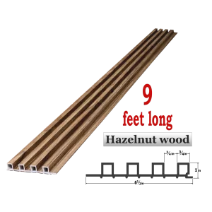 HAZELNUT WOOD WPC FLUTED PANELS